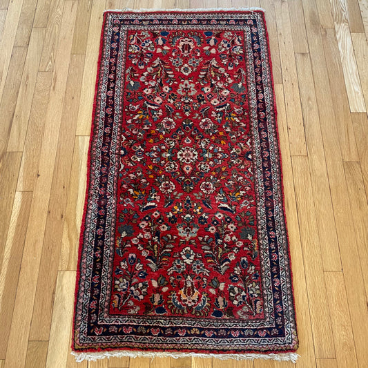 Vintage Rug, 2' 2 x 4' 3 Red - Jessie's Oriental Rugs