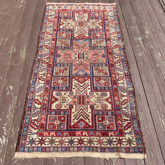 Vintage Rug, 3' 3 x 6' 10 Red
