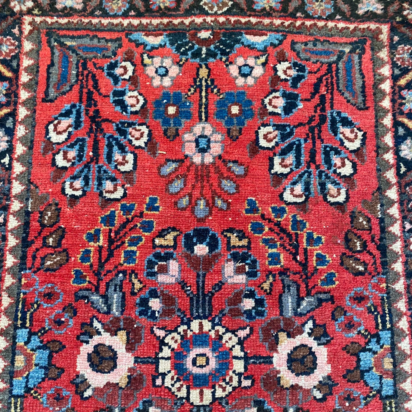 Vintage Rug, 1' 11 x 3' Red