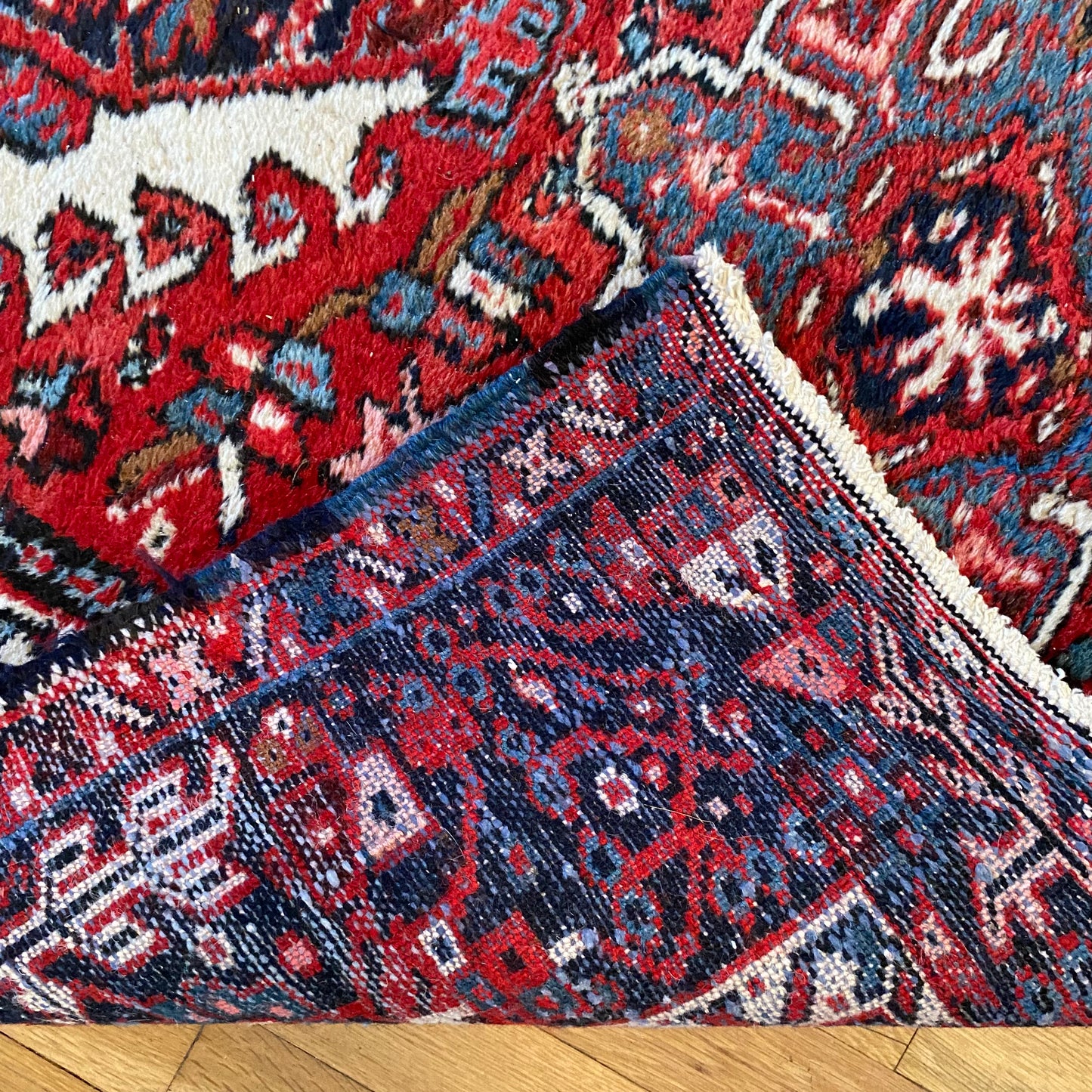 Vintage Rug, 3' 7 x 5' Red