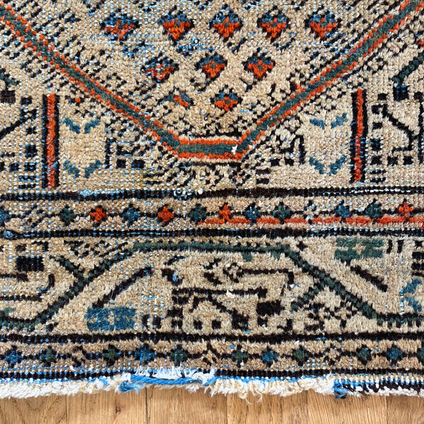 Vintage Rug, 2' 6 x 4' 2 Cream