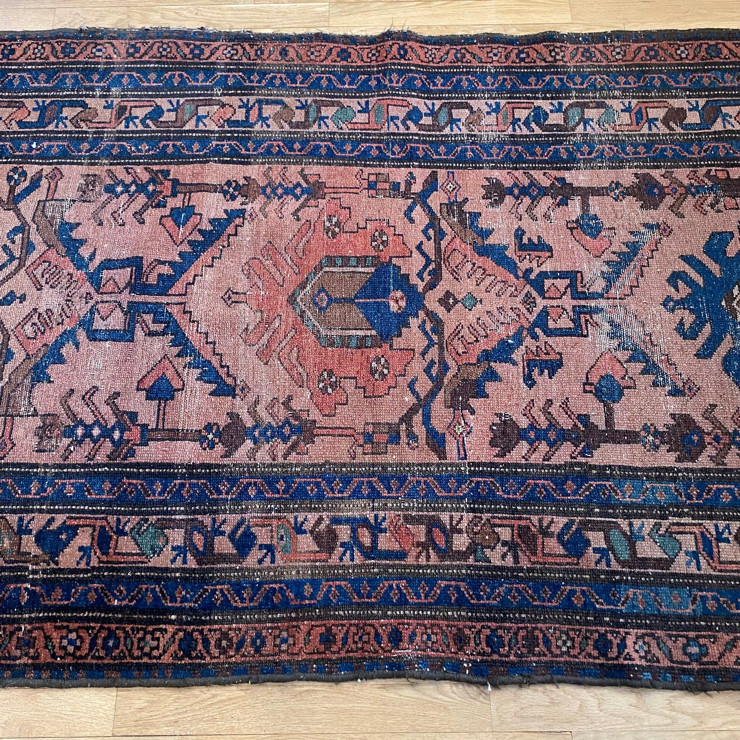 RESERVED Persian Rug, 3' 7 x 6' 4 Vintage Dusty Rose