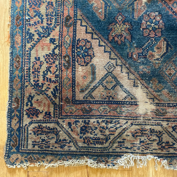 Vintage Rug, 3' 4 x 5' 6 Blue