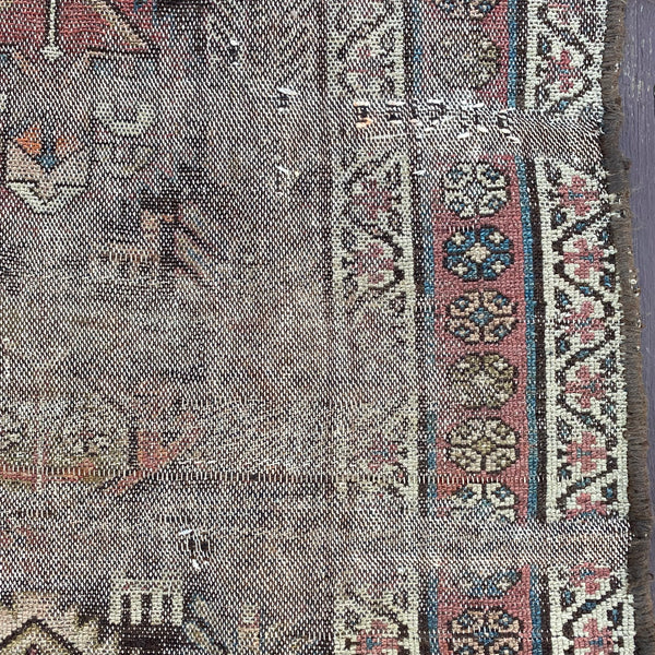 Antique Rug, 2' 10 x 6' 7 Brown