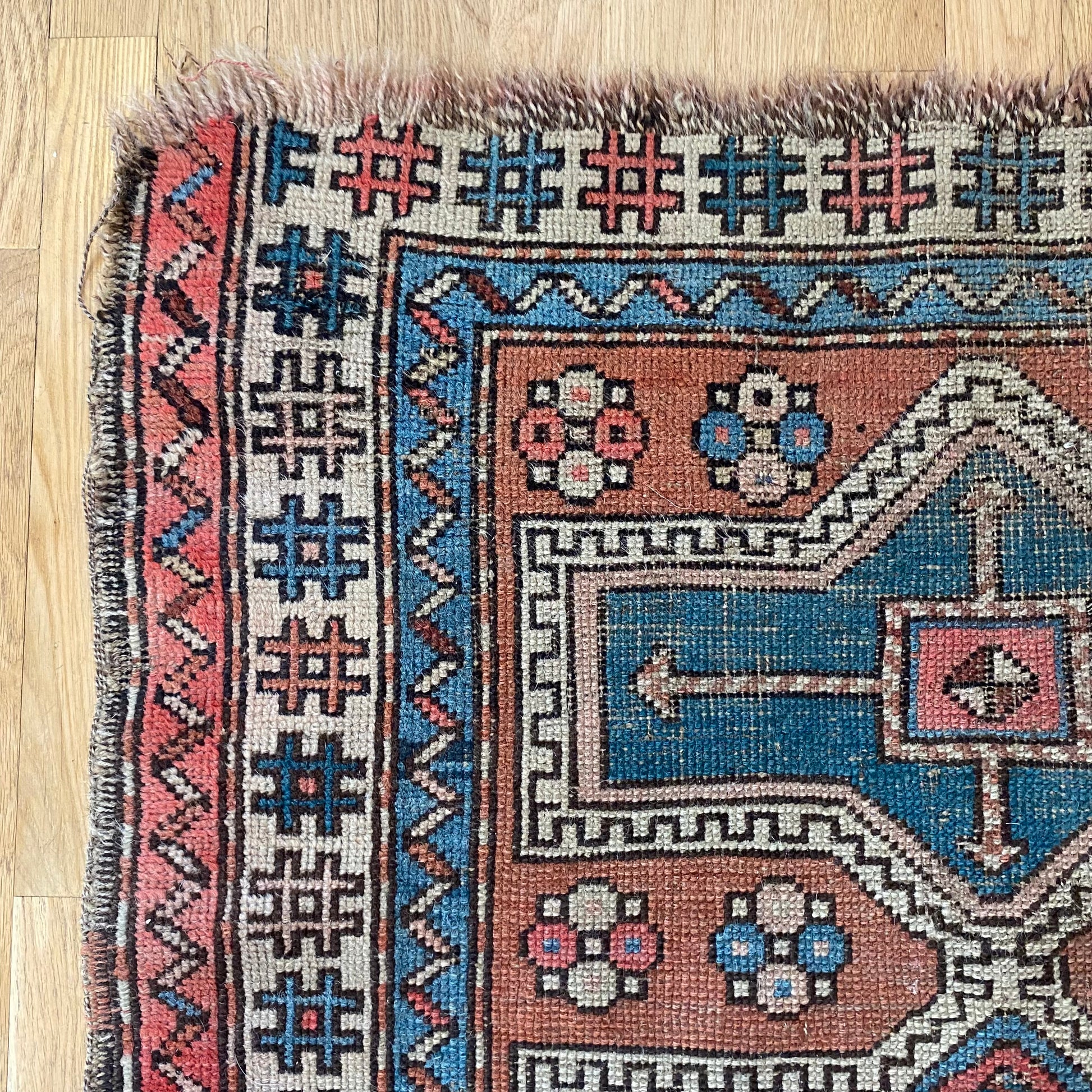 Caucasian Rug, 2' 11 x 3' 10 Antique Brown - Jessie's Oriental Rugs