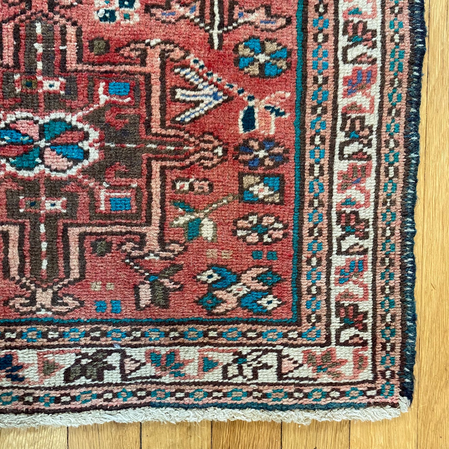 Vintage Rug, 2' x 3' 1 Red