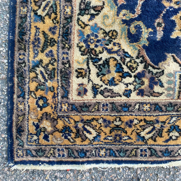 Vintage Rug, 3' 10 x 7' Blue