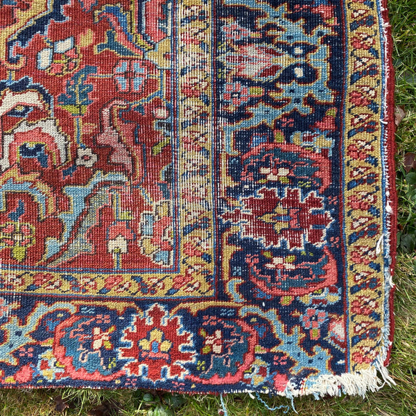 Vintage Rug, 7' 2 x 8' 8 Red