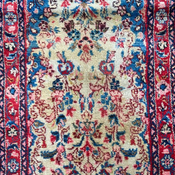 Vintage Rug, 2' 4 x 16' 11 White