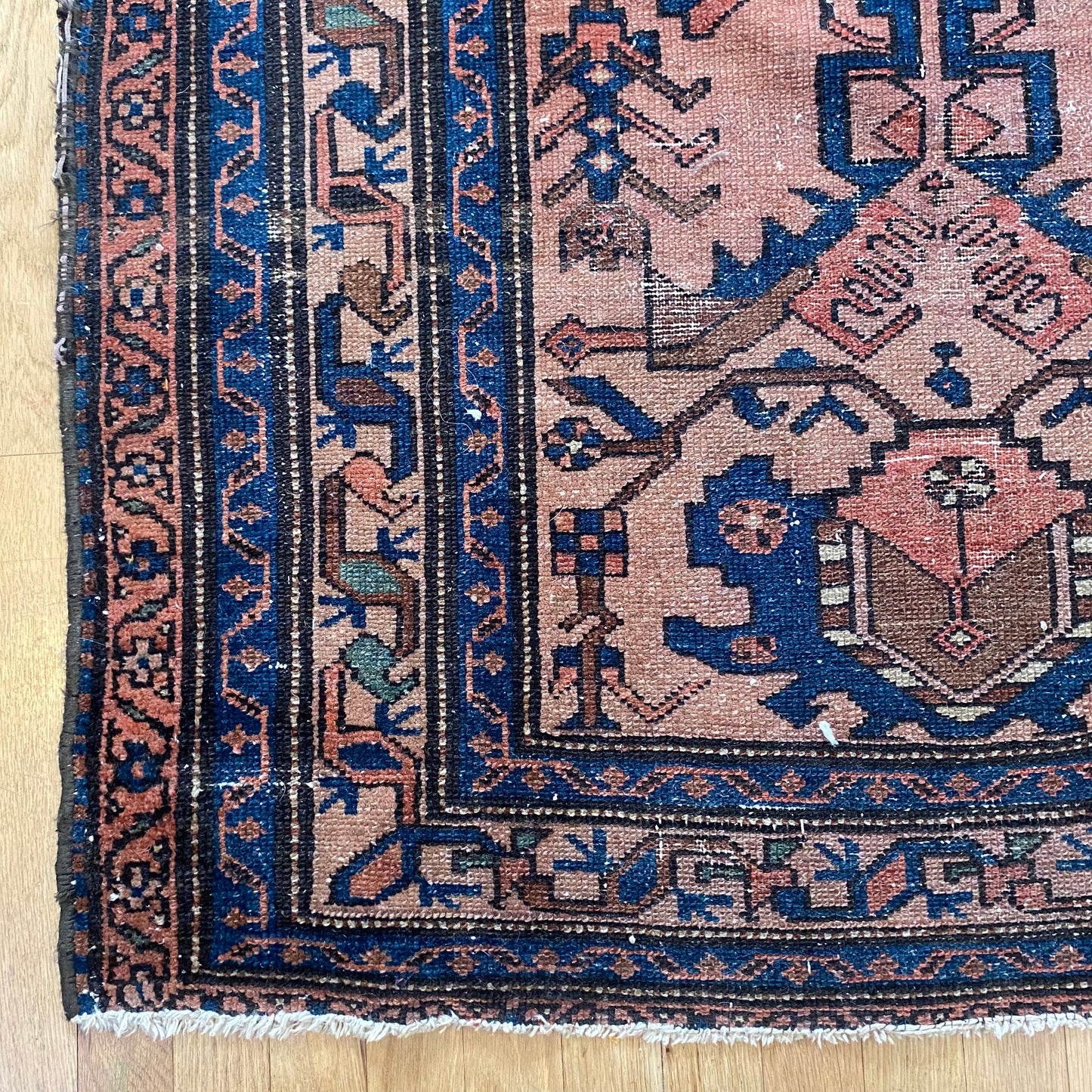 RESERVED Persian Rug, 3' 7 x 6' 4 Vintage Dusty Rose