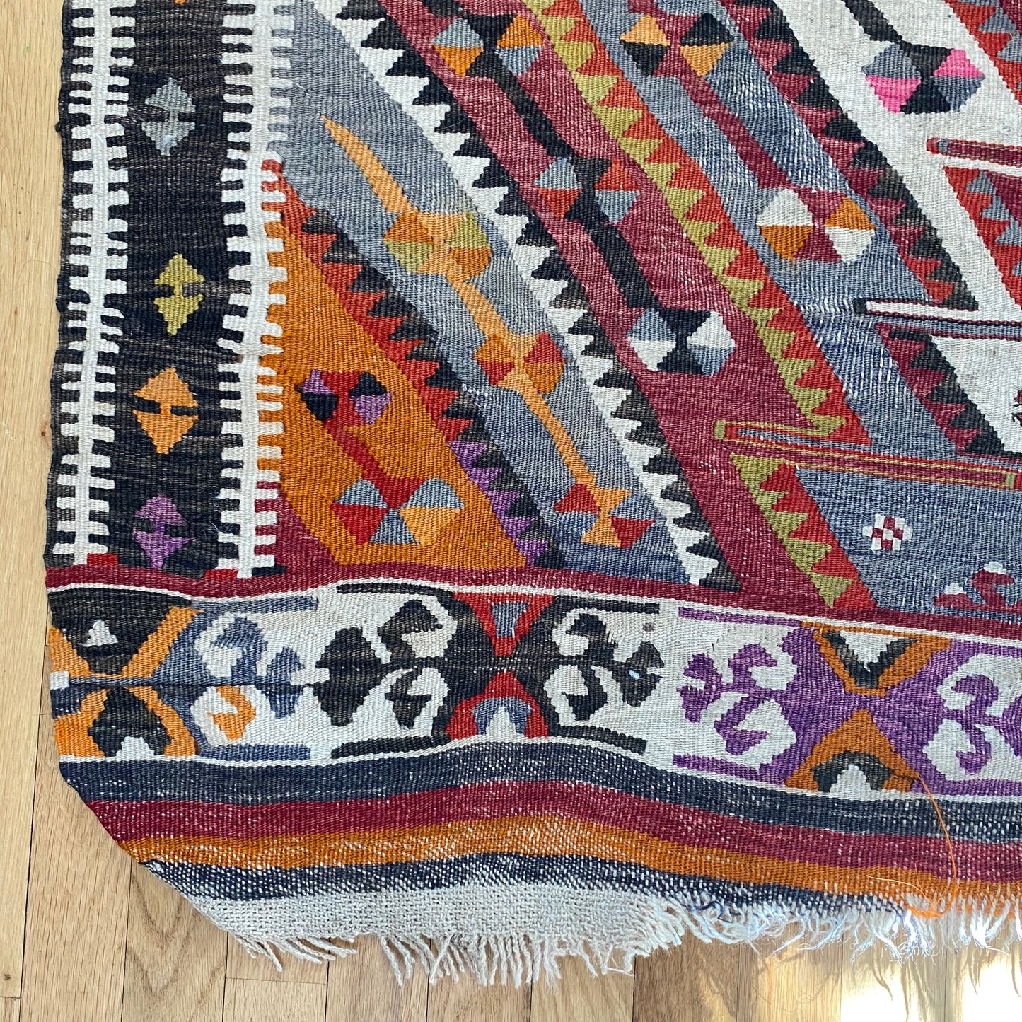 Vintage Rug, 4' 4 x 5' 2 Red