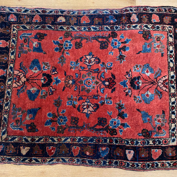 Vintage Rug, 2' x 2' 6 Pink