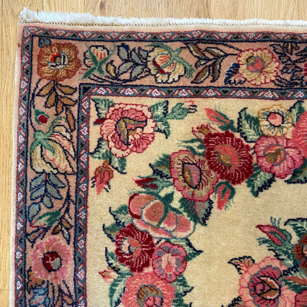 Vintage Rug, 2' 8 x 2' 2 Cream