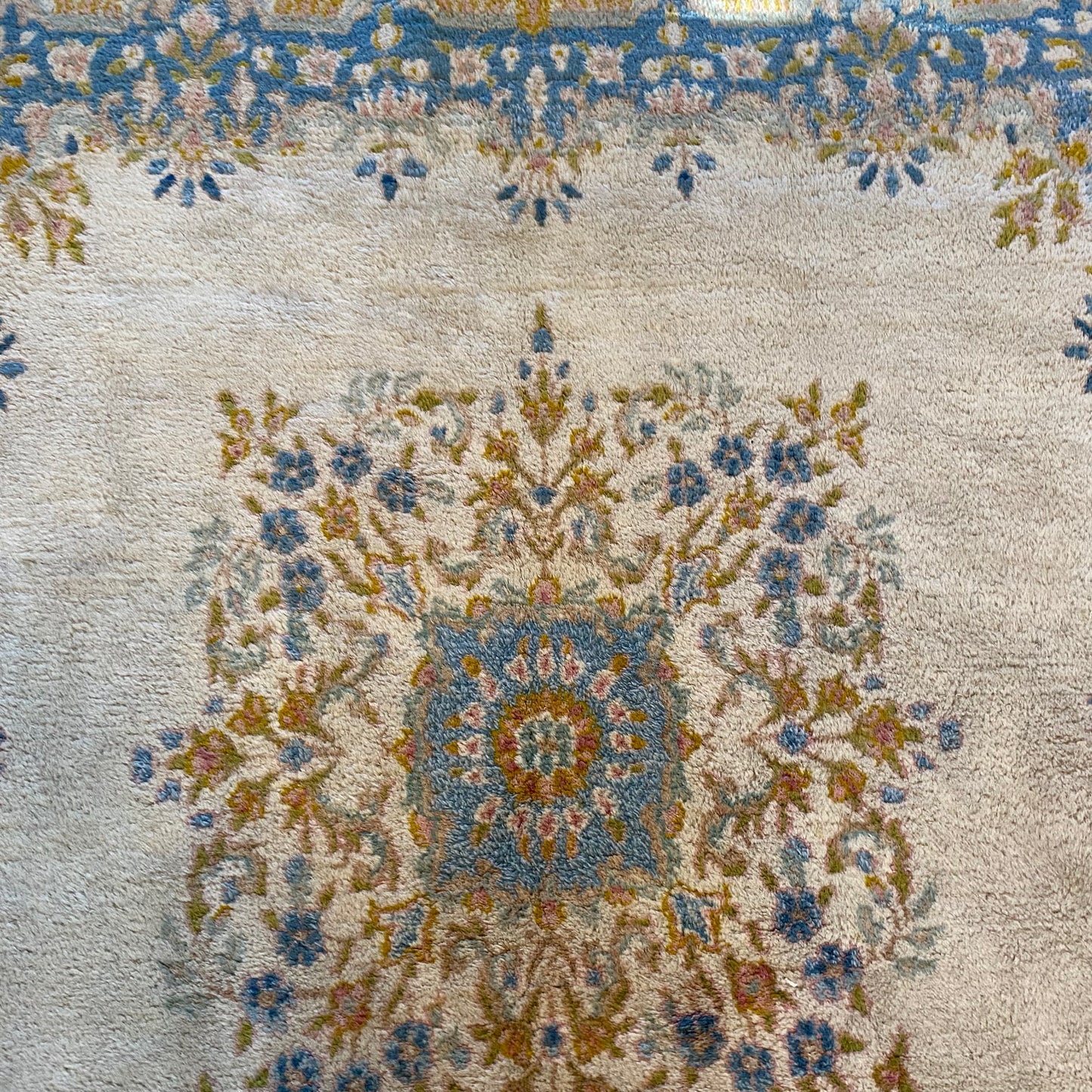 Vintage Rug, 4' x 4' 9 Cream