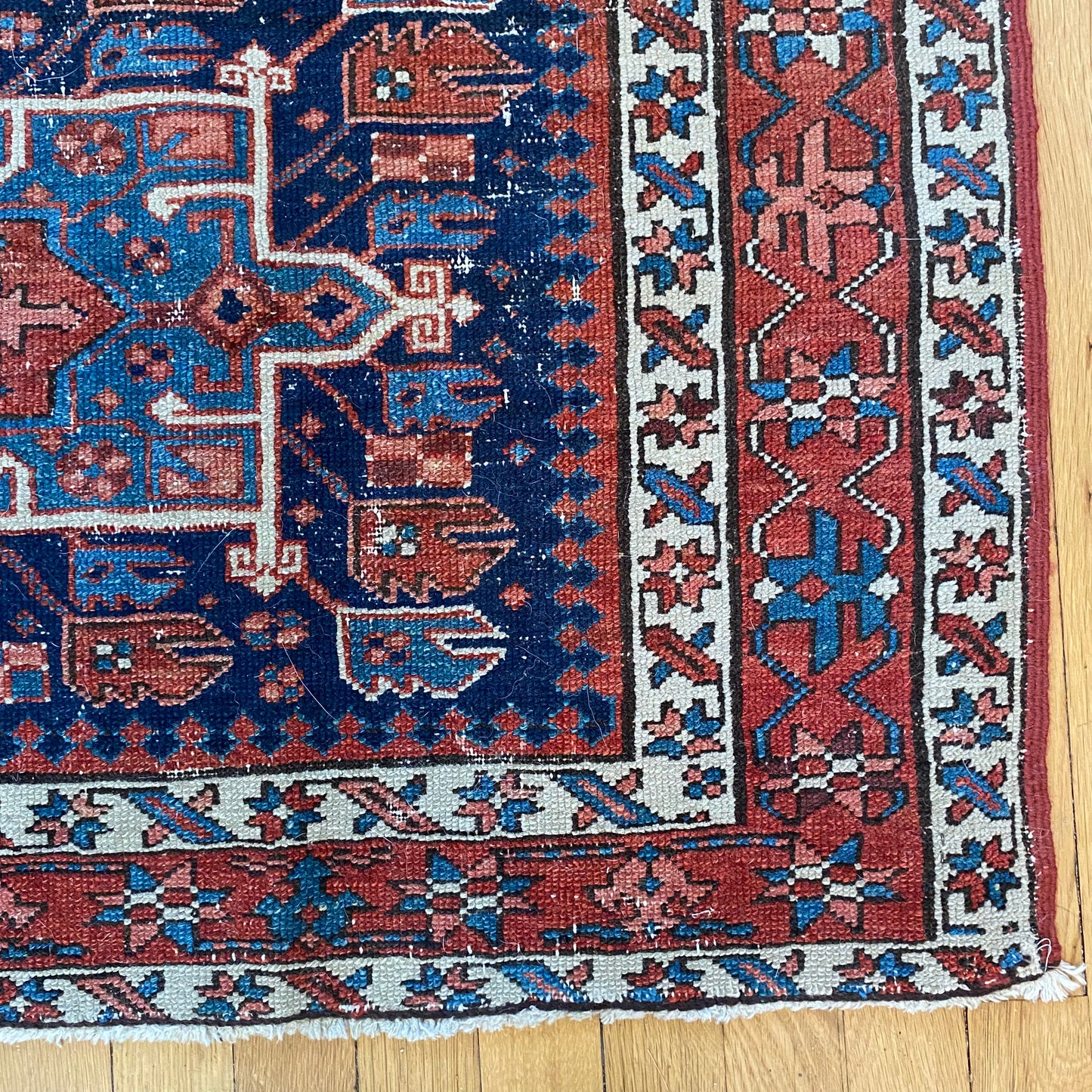 Vintage Rug, 3' 7 x 4' 6 Blue
