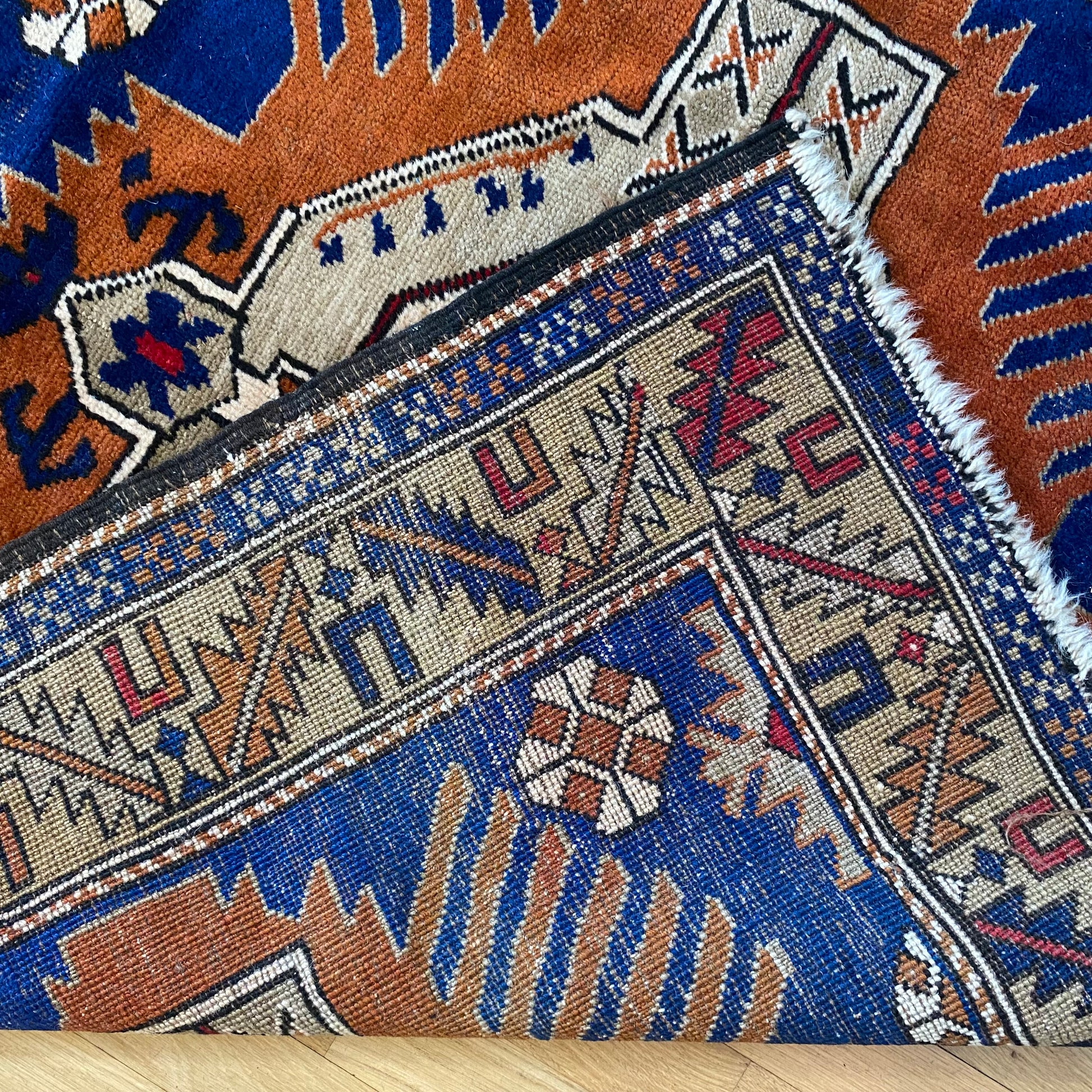 Turkish Rug, 3' 11 x 5' 9 Vintage Blue - Jessie's Oriental Rugs