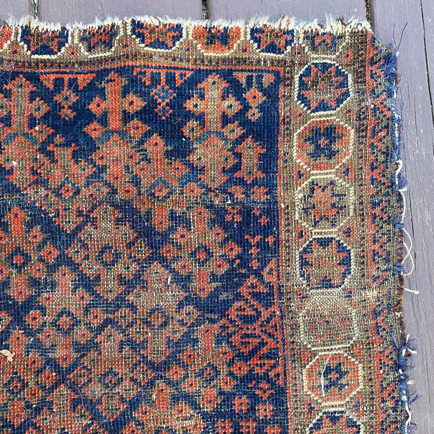 Vintage Rug, 1' 8 x 2' 5 Blue