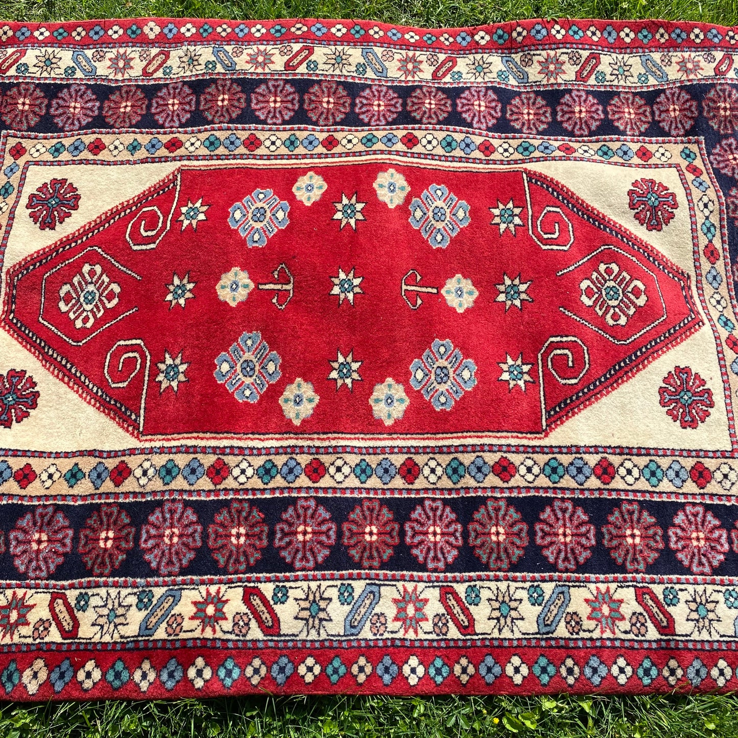 Vintage Rug, 4' 3 x 6' 1 Red