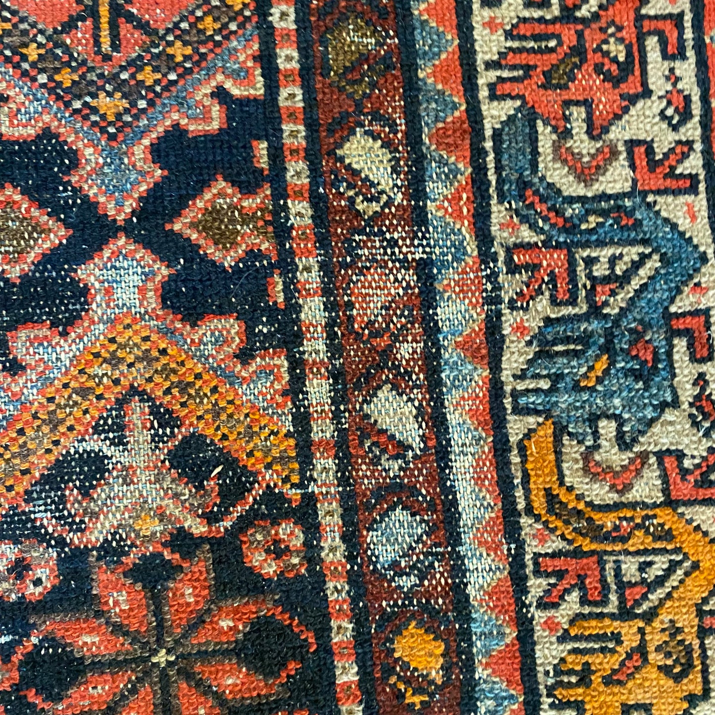 Antique Rug, 4' 1 x 6' 5 Blue
