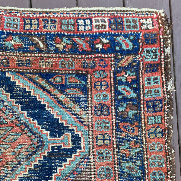 Vintage Rug, 4' x 5' 9 Red