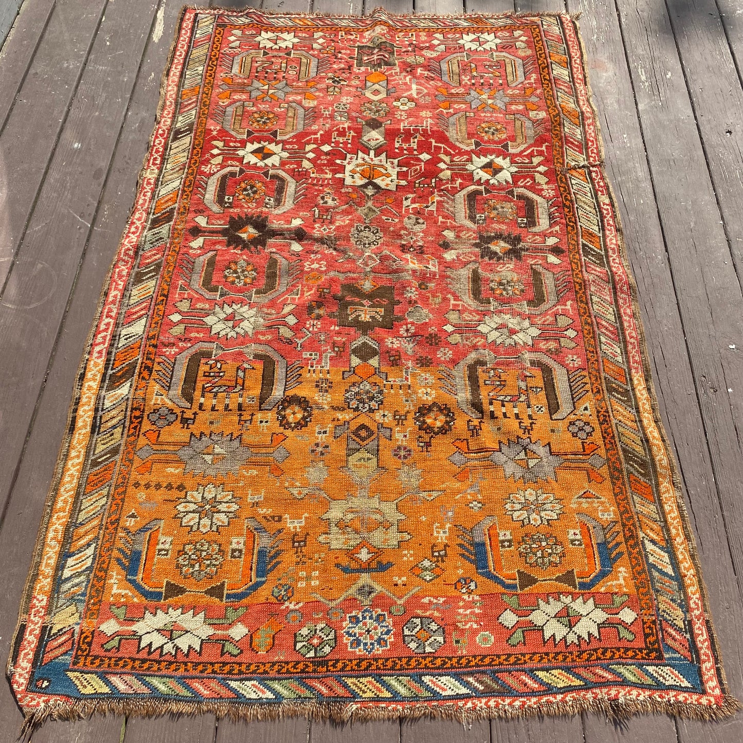 Vintage Rug, 3' 10 x 6' Orange