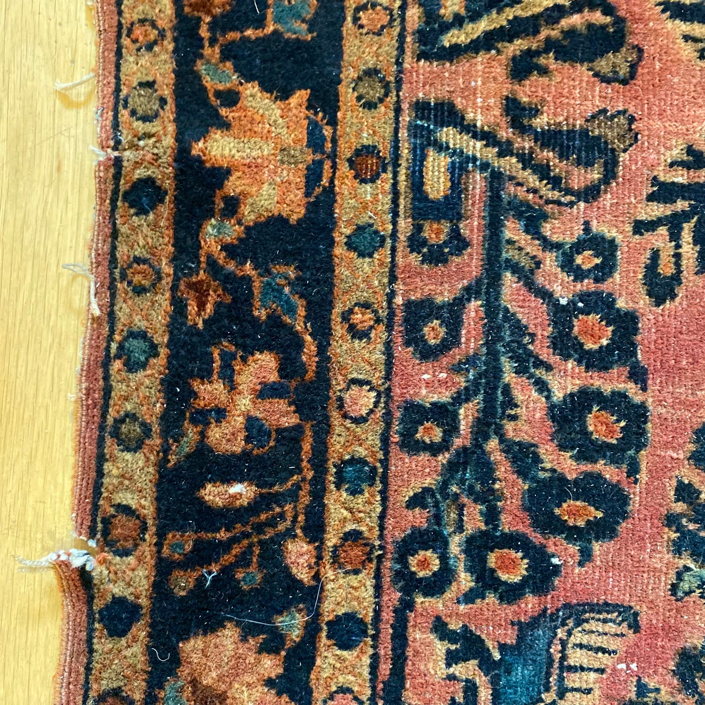Vintage Rug, 3' 4 x 4' 9 Pink