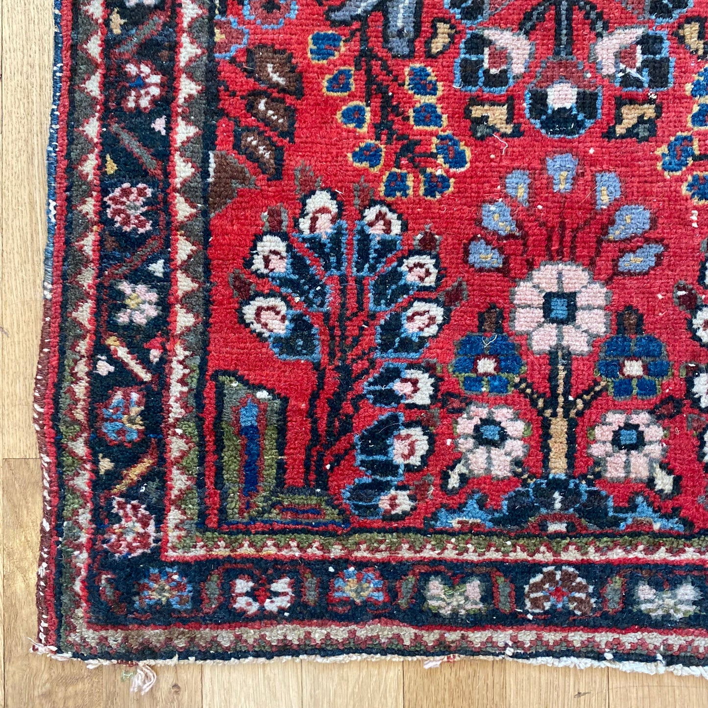 Vintage Rug, 1' 11 x 3' Red