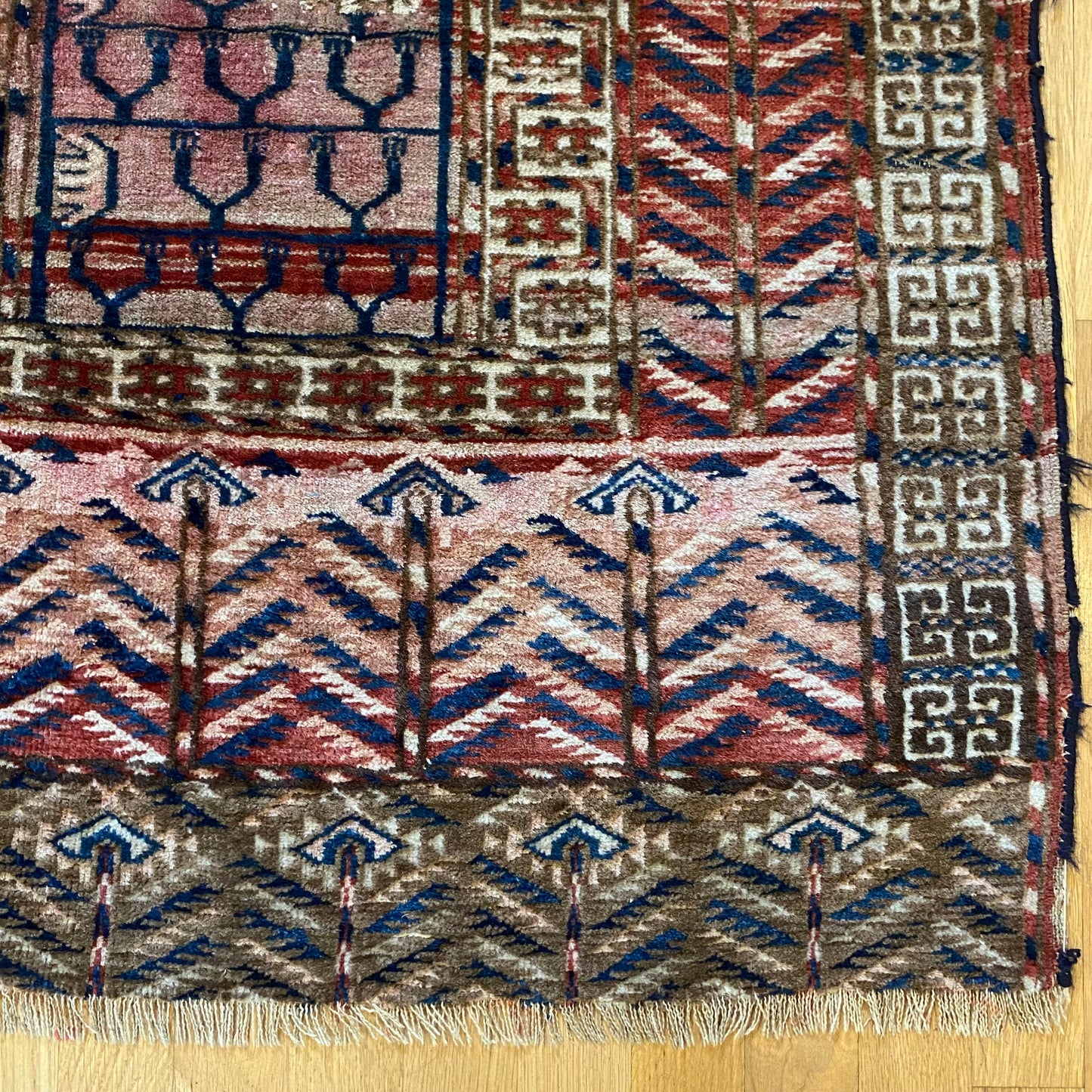 Vintage Rug, 4' x 4' 6 Brown