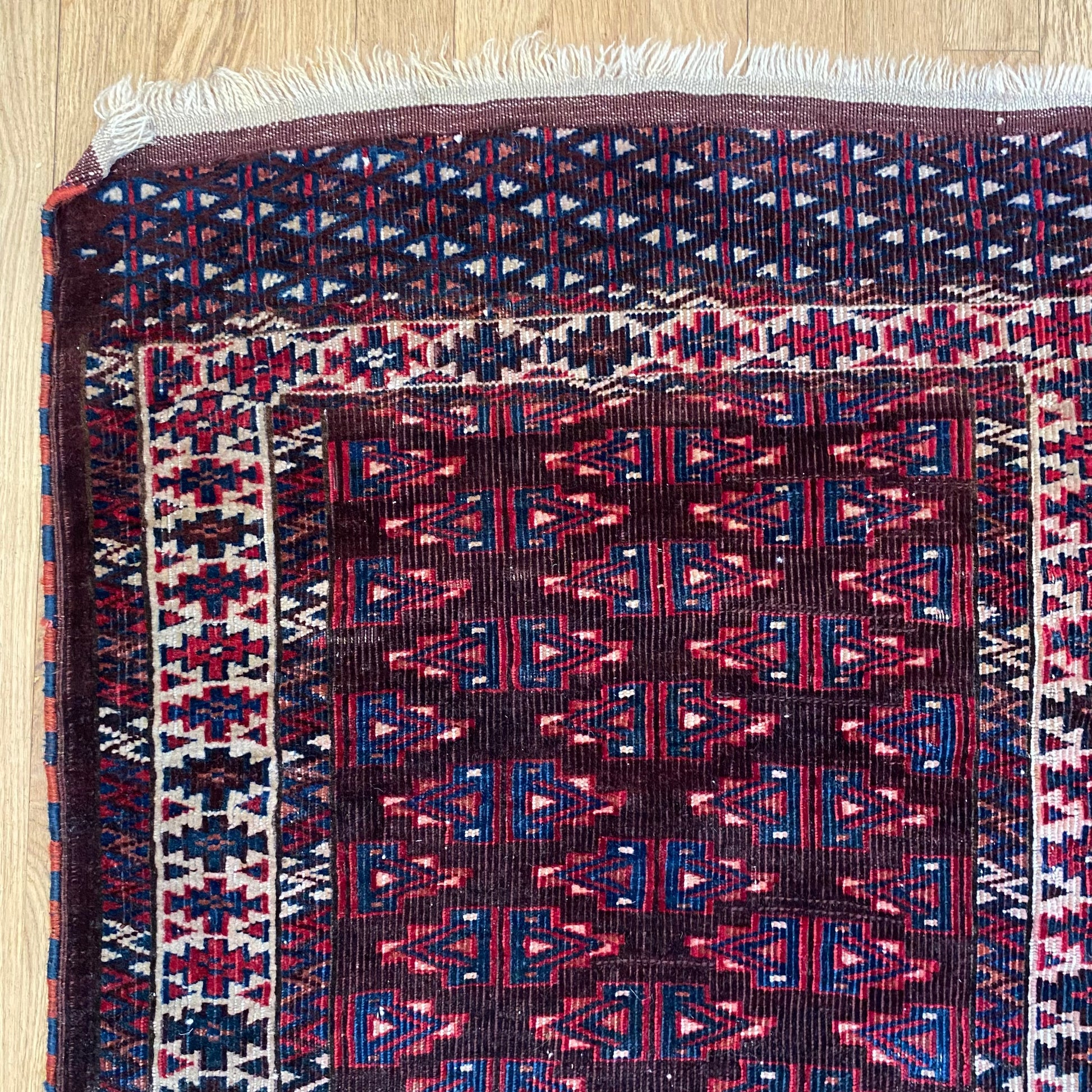 Turkmen Ensi, 3' 11 x 5' 4 Vintage Brown - Jessie's Oriental Rugs