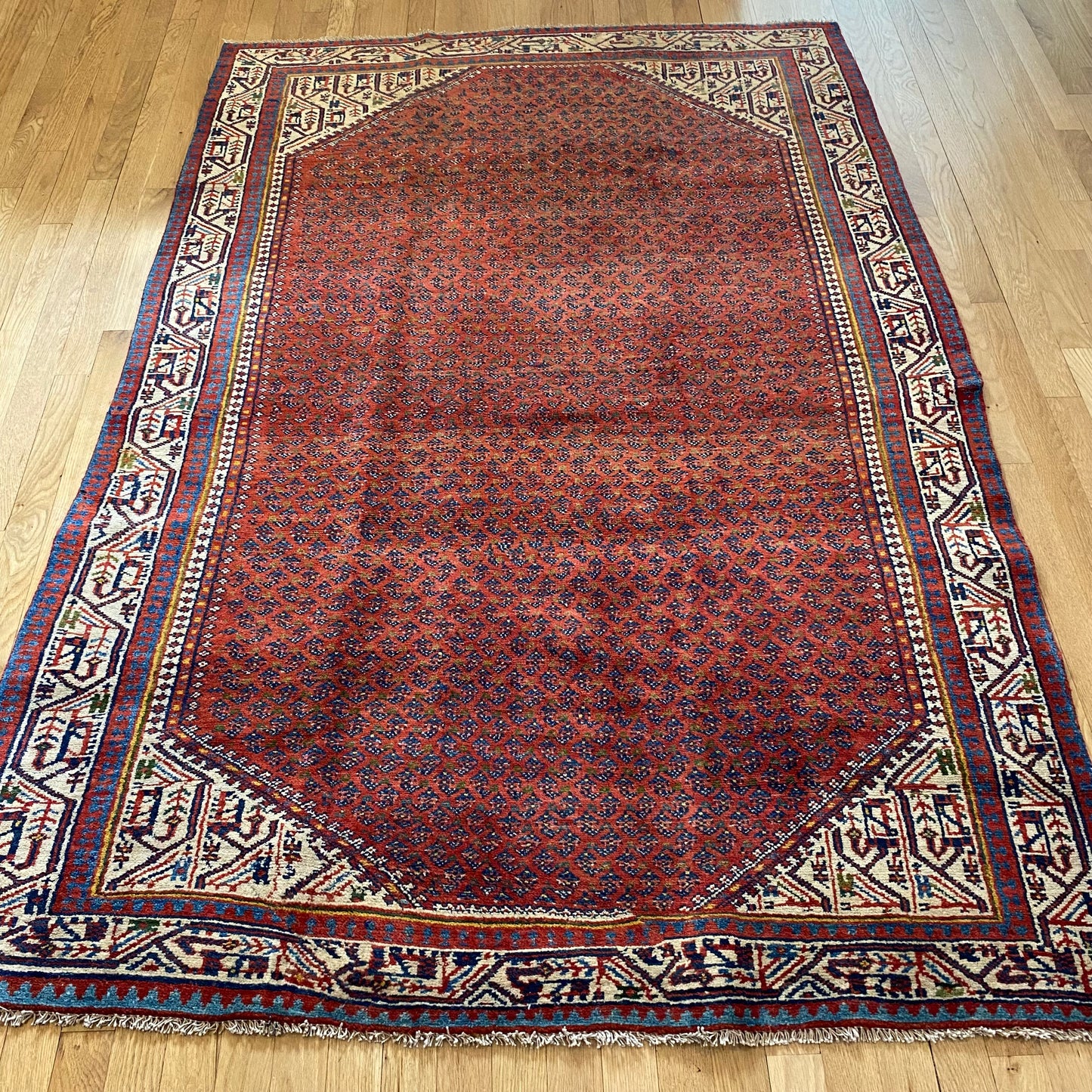 Persian Rug, 4' 6 x 6' 7 Rust