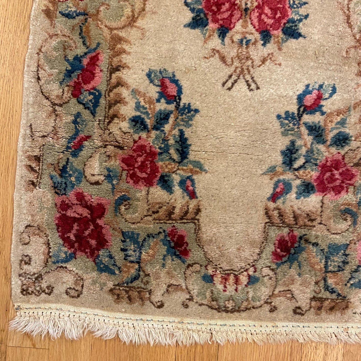 Vintage Rug, 2' x 6' Cream