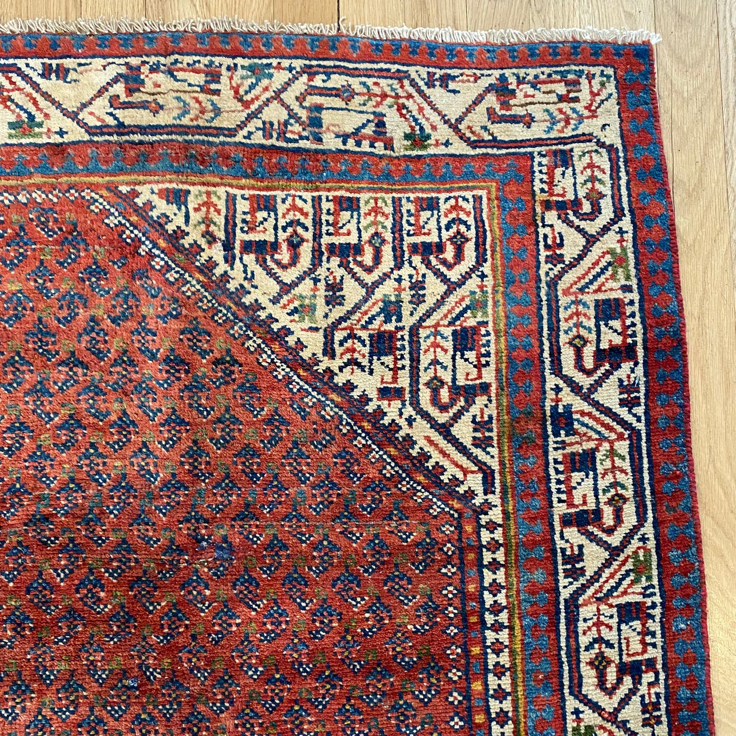 Persian Rug, 4' 6 x 6' 7 Rust