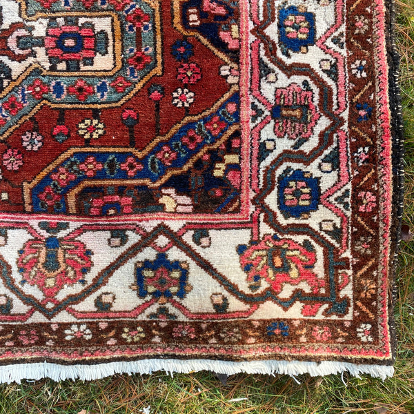 Vintage Rug, 5' 4 x 10' 5 Red