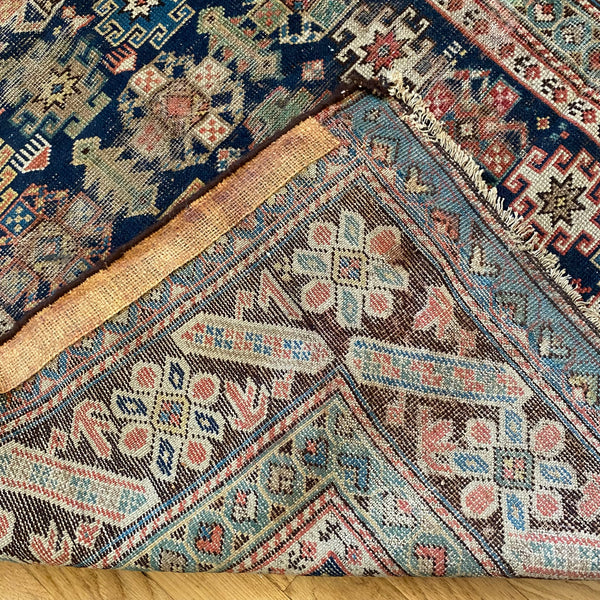 Antique Rug, 3' 4 x 5' Blue