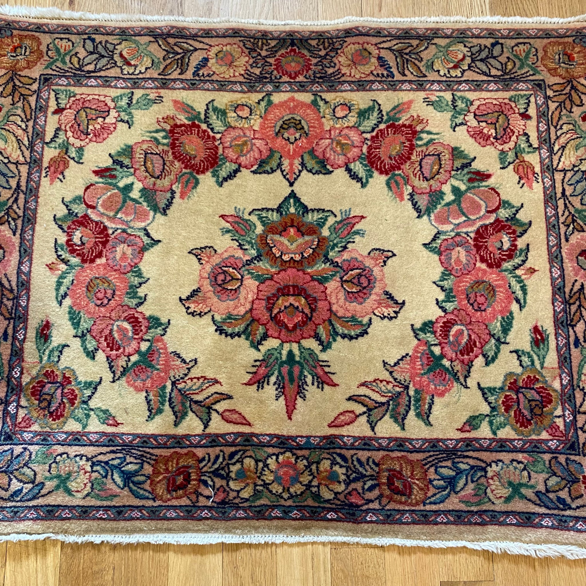 Vintage Rug, 2' 8 x 2' 2 Cream