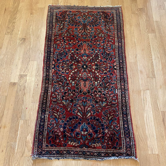 Vintage Rug, 2' 1 x 4' Red