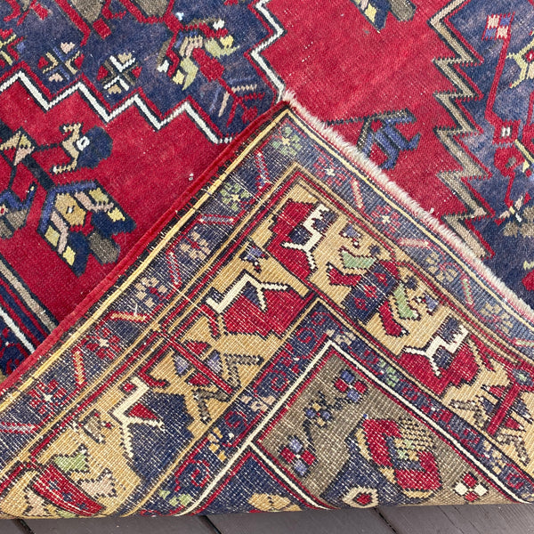 Vintage Rug, 3' 10 x 7' 4 Blue