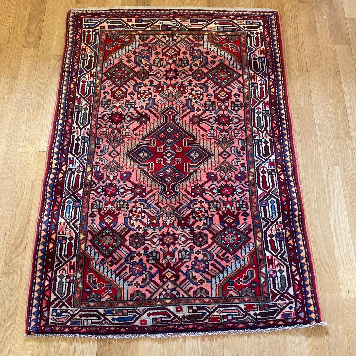 Vintage Rug, 2' 9 x 3' 9 Pink