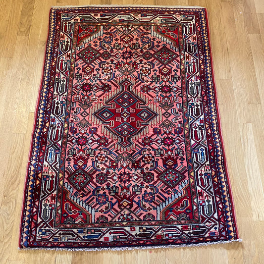 Vintage Rug, 2' 9 x 3' 9 Pink