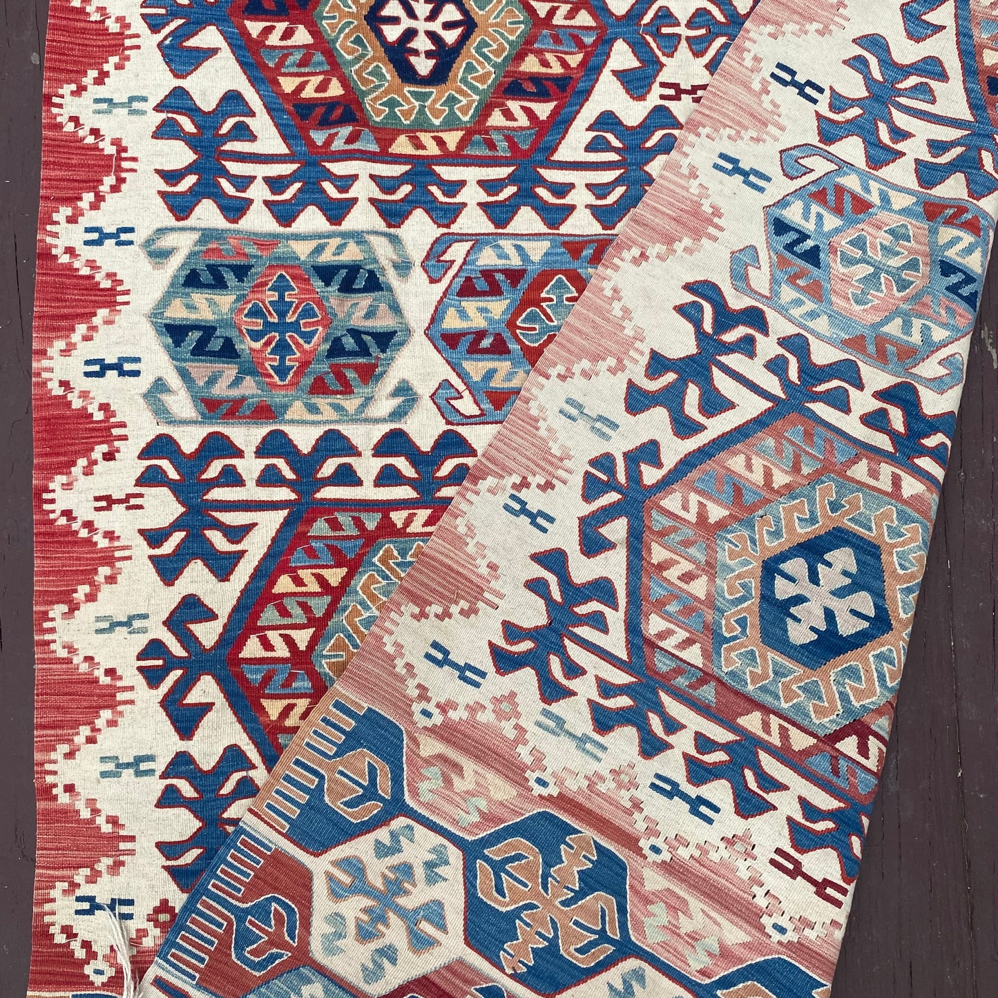 Vintage Rug, 3' 9 x 6' White