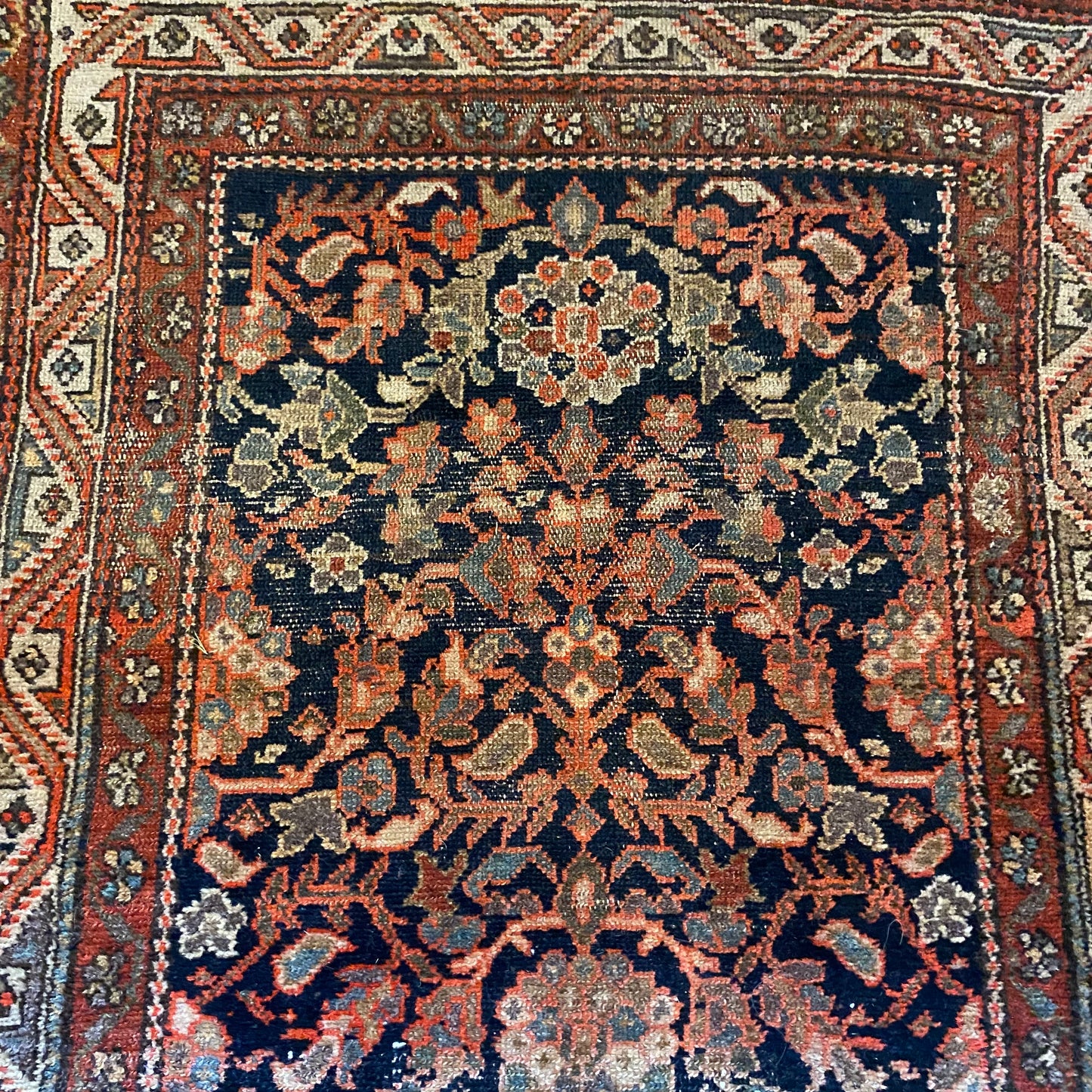 Vintage Rug, 3' x 6' Blue