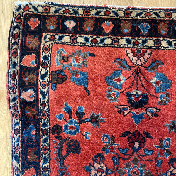 Vintage Rug, 2' x 2' 6 Pink