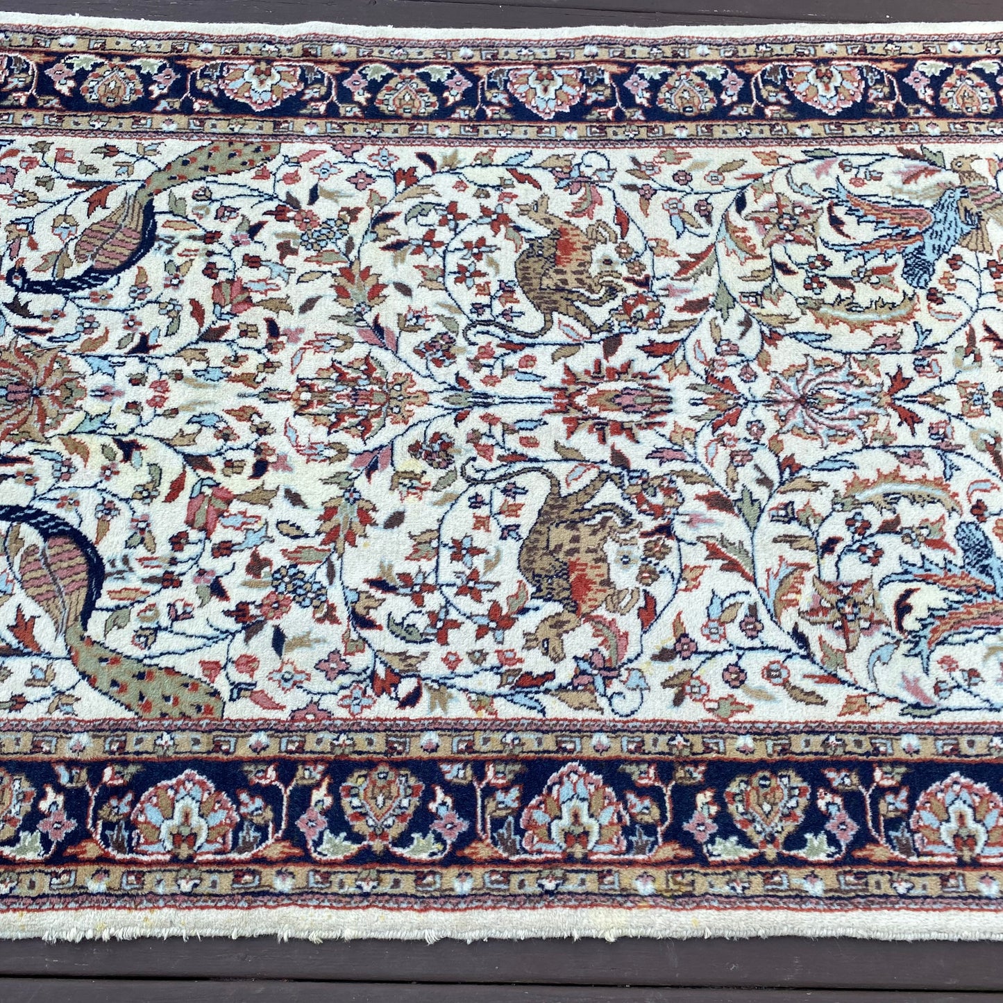 Vintage Rug, 4' 1 x 7' 6 Cream