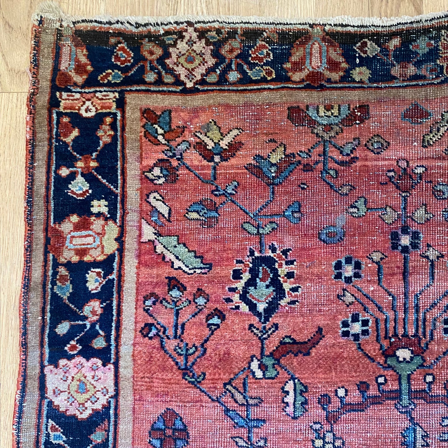 Vintage Rug, 3' 3 x 4' 9 Pink