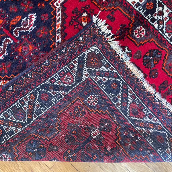 Vintage Rug, 3' 5 x 9' 5 Red