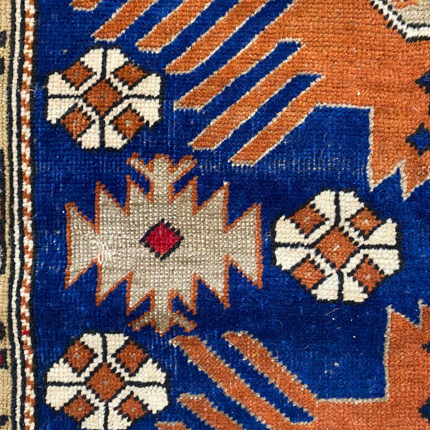 Turkish Rug, 3' 11 x 5' 9 Vintage Blue - Jessie's Oriental Rugs