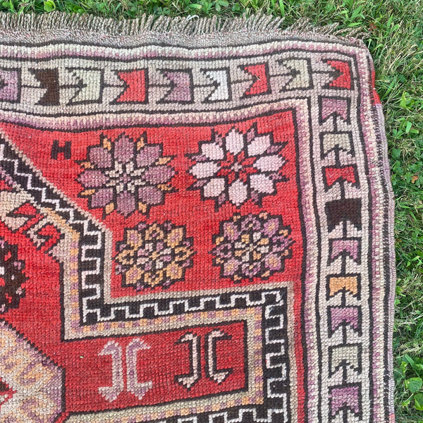 Vintage Rug, 3' 5 x 6' Red