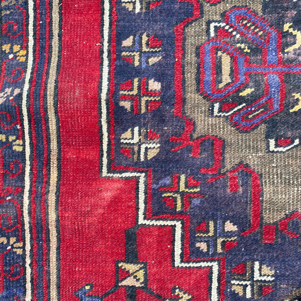 Vintage Rug, 3' 10 x 7' 4 Blue