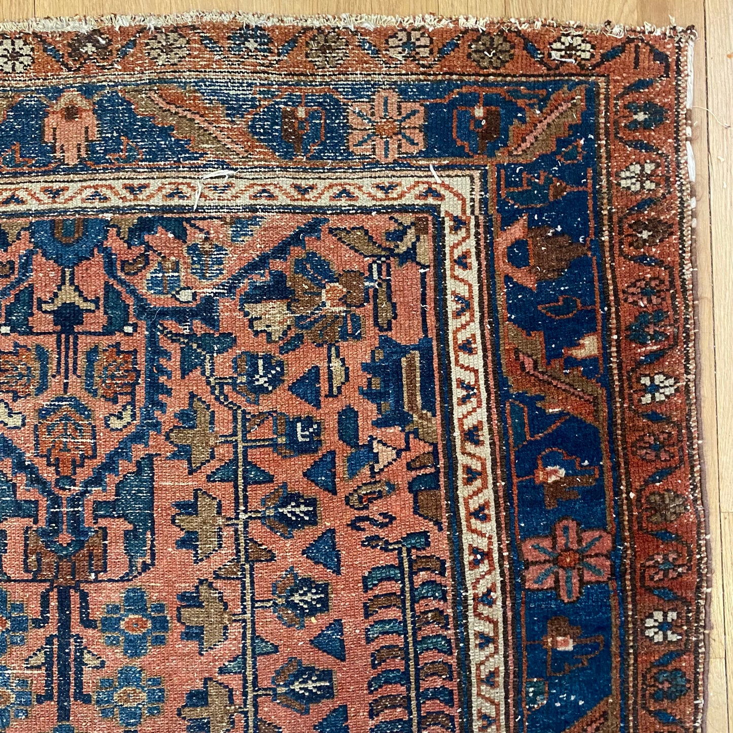 Persian Lilihan Rug, 3' 7 x 6' 7 Pink Vintage