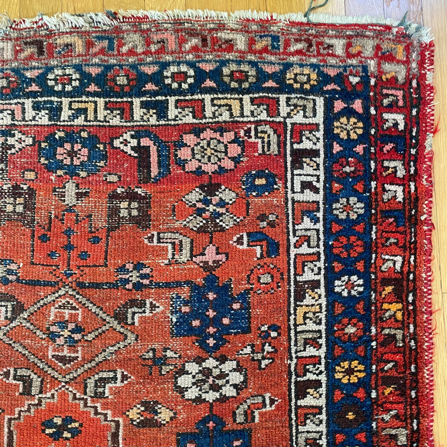 Vintage Rug, 3' 4 x 9' 2 Red